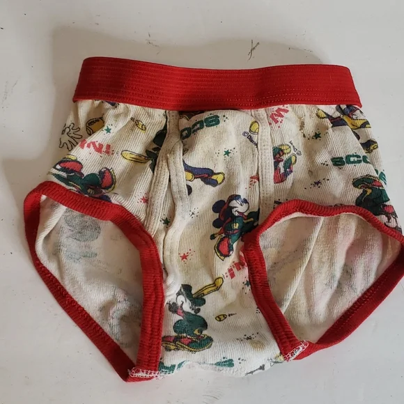 Hanes Disney Mickey Mouse Vintage Early 1990s Underwear Boys Disney Size 4